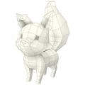 Pikkukuva 5 / 5: 1 kpl Origami-paperisetti, söpö kettu geometrinen origami 3D