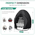 Miniatyrbild 3 av 5: Patio Egg Chair-överdrag, 91x80 tum, Extra stort dubbel äggstolsöverdrag för utomhusmöbler, Tjockt gungande äggstolsöverdrag