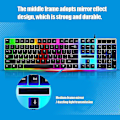 Miniatyrbillede 5 af 5: Kablet Gaming Tastatur og Mus Sæt Farverig Led Baggrundsbelyst Usb Gaming Tastatur Mus Til Bærbar Pc Sort
