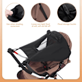 Miniatyrbillede 4 af 5: Solsejl til Barnevogn, Kaleche Solsejl til Pram Carrycot, UV