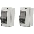 2-pack IP65 vattentät elbox utomhus, 2 moduler, ABS-plast