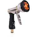 Miniatyrbillede 1 af 5: Metal Vandpistol, 9 Justerbare Mønstre, Højtryks Spraydyse i Rustfrit Stål Perfekt til Bilvask, Plæne- og Grøn Havevanding