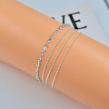 Pikkukuva 4 / 5: 1 kpl (Hopea) Anklet Boho Kerrostettu Kristalli Anklet Hopea Strass