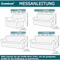 Miniatyrbilde 4 av 4: Grå 3-seters moderne sofaovertrekk, Jacquard, elastisk, for stue, ideelt som beskyttelse mot hunder og kjæledyr