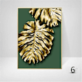Miniatyrbild 5 av 5: Set med 3 designväggposters med skog, guldblad, palm, oramad, väggdekor för vardagsrum - B - 30x40cm
