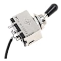 Miniatyrbild 5 av 5: Förkopplad gitarrkabel med två mikrofoner 500k potentiometer 3-vägs vippströmbrytare silver