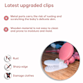 Miniatyrbillede 5 af 5: Silikon Sutteclips til Drenge og Piger, Pakke med 2 Fleksible Rustfrie Sutteholderclips med Enkeltdelt Design