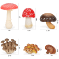 Miniatyrbild 2 av 5: 6 miniatyr svampar i harts, 1,8 till 3 tum Fairy garden svamp tillbehör
