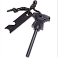 Miniatyrbillede 1 af 5: Fire Stone Flint Magnesium Fire Starter Lighter Kit med træhåndtag Fremstillet traditionel Flint Overlevelsescamping Vandring 2 stk