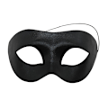 Miniatyrbillede 1 af 5: Sort maskerademaske, Halloween maskerade masker, sort mardi