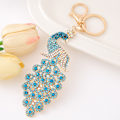 Pikkukuva 5 / 5: 1 Peacock Metal Sparkling Crystal Rhinestone Avaimenperä Avaimenperä