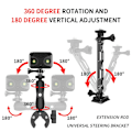 Miniatyrbillede 4 af 5: 38 i 1 motorcykel tilbehør monteringssæt til Insta360 One X2 X3 One X One R til Rs kameraer motorcykel monteringssæt sort