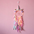 Miniatyrbillede 1 af 5: Pink Unicorn Drømmekatcher med Lys til Piger, Fjer