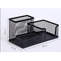 Miniatyrbillede 5 af 5: Skrivebordsarrangør Penne Visitkort Holder Notesblok Metal Mesh Sort