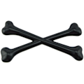 Miniatyrbillede 2 af 4: 2 styk (9*8,5 cm, Sort) 3D Metal Personlighed Hodeskalle Skelet Død