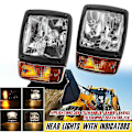 Miniatyrbillede 3 af 5: 24v Gravemaskine Jcb Front Led Forlygter Blinklys Indikator