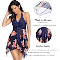 Pikkukuva 3 / 5: Hoikentava Tankini-mekko Uimapuvut Push Up Elegantti