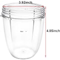 Miniatyrbilde 2 av 5: Reservedeler kopper, Kompatibel med NutriBullet 600W og 900W Blender (2 18oz kopper)