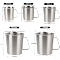 Pikkukuva 4 / 5: (Hopea-Ruostumaton-2000ml) Kannu Mitta-astia 304 Ruostumaton Teräs