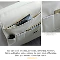 Miniatyrbillede 5 af 5: Beige Sofa Armlæn Organizer, Multifunktionel Foldbar Tote Bag