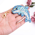 Miniatyrbilde 2 av 5: 5 stk 5D DIY Delfin Lakkert Nøkkelring, DIY Dobbeltsidig
