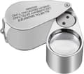 40X Full Metal Illuminated Jewelry Loop Magnifier, Pocket Folding