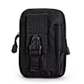 Miniatyrbillede 1 af 5: Taktisk bælte, bæltetaske Den multifunktionelle Molle EDC Gadget Utility mobiltelefon pung til vandreture Rejser Sport Udendørs（sort）