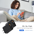 Miniatyrbild 5 av 5: 3-pack Typ C-laddare, dubbel USB-C väggkontakt 20W PD & QC3.0 USB-A snabbladdningsblock för Samsung Galaxy S22 S2
