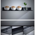 Miniatyrbillede 2 af 5: 1 x 60cm Sort Rektangulær Badeværelseshylde Metal Væghængt
