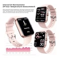 Miniatyrbild 4 av 5: Smartwatch F57l med blodsocker- och blodtrycksmätare, Rosa