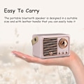 Pikkukuva 5 / 5: Retro Bluetooth -kaiutin, langaton minikaiutin (pinkki)