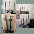 Miniatyrbilde 5 av 5: 2 stk Gule KostHoldere, Monteringsbrakett for Koster, Spader &