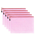 Miniatyrbillede 2 af 5: 5 stk. Hvide A4 Plastikmapper PVC Mesh Dokument Ziplockposer