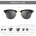 Pikkukuva 4 / 4: 1 kpl Retro Round Semi Rimless Polarisoivat Aurinkolasit UV-Suojalla
