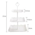 Miniatyrbillede 2 af 5: 1 stk (Hvid, firkantet) Plastik Cupcake Stativ, Kage Display Lagdelt