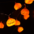 Miniatyrbillede 1 af 5: Græskar-lysstreng til Halloween-dekorationer, 9,8 fod 20 LED