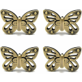 Miniatyrbilde 2 av 5: Veskebeslag 4 deler Rotasjonslås Butterfly Skruet Lås Formet