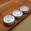 Miniatyrbillede 2 af 4: 6 68mm LED-lys på batteri - skal trykkes for at tænde -