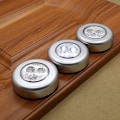 Miniatyrbillede 3 af 5: 6 LED-lys 68mm, plus batteri - skal trykkes for at tænde -