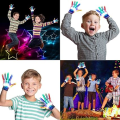 Miniatyrbilde 5 av 5: 1 Par Multicolor LED Blinkende Hansker, LED Hansker, Flimrende