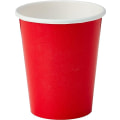 Pikkukuva 2 / 5: 9oz 250ml Kiinteät Paperikupit (Punainen, 20 kpl) - Elegantti Rubiininpunainen Teema