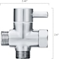 Miniatyrbillede 3 af 5: Solid messing 3-vejs G1/2 bruseomskifter