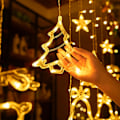 Miniatyrbillede 5 af 5: Lysgardin - 3,5M Udendørs Juledekoration 90 LED 8 Tilstande
