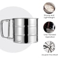 Miniatyrbillede 3 af 5: Melsifter, Rustfri Stål Sifter til Bagning, Dobbeltlags Finmasket Bage Sifter