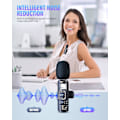 Miniatyrbillede 2 af 5: 3 i 1 Trådløse Lavalier-mikrofoner til iPhone, iPad, Android, Kamera, USB-C Mikrofon, 7-timers Batteri, Mini Mikrofon