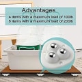 Miniatyrbillede 2 af 5: (4 stk., Hvid)Selvklæbende Mini Caster Wheels, Indsæt Universal Wheel 360 Rotation Sticky Swivel Pulley til Beholder Opbevaringsboks Møbler Skraldespand Bund