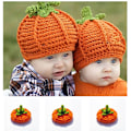 Miniatyrbild 1 av 5: Babypojkar Flickor Tacksägelse Jul Pumpa Beanie Hatt 2