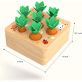 Miniatyrbillede 3 af 5: Ancaixin Montessori Legetøj til Babyer 6-12 Måneder, Trælegetøj til 1-Årige Drenge og Piger, Lærende Gulerodshøst Legetøj til Småbørn, Form Sortering Matchende Puslespil, Udviklingsmæssige Fødselsdagsgaver