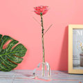 Miniatyrbillede 4 af 5: En akryl rose-displayramme, enkelt ægte rose hjerteformet