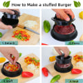 Miniatyrbillede 3 af 5: 3 i 1 Burgerpresse med 200 Non-Stick Papirer, Burgerkødspresse,
